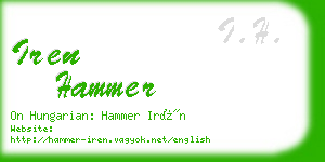 iren hammer business card